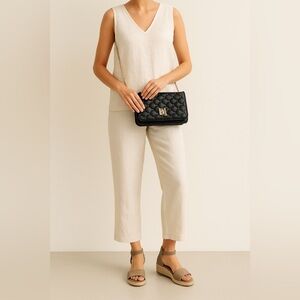 Eileen Fisher Taupe Suede Espadrille Wedge Sandals Women’s Size 7